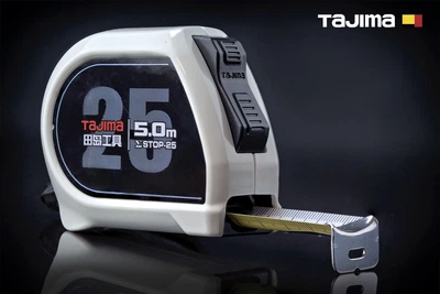 Рулетка строительная TAJIMA SIGMA SS2550 5 м усиленная лента с автостопом 1001-2434