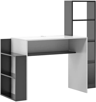 Компьютерный стол Mesa Густав 500x750x1440 мм правый Белый Графит (C-91)