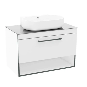 Тумба з умивальником IMPRESE BLACK EDGE f32119W, білий