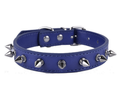 Ошейник для небольших пород собак, кожаный с шипами Lockdog, Д 30-40 см, Ш 1,5 см (ld106_M)