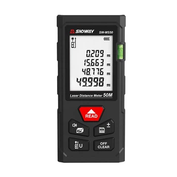 Лазерный дальномер (рулетка) SNDWAY SW-MS50 до 50м, площадь, объем