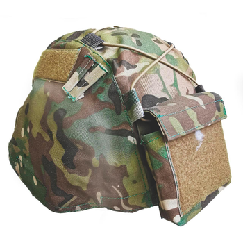 Кавер на шлем Чехол на каску MICH с подсумком Cordura IRR Мультикам (040102-1)