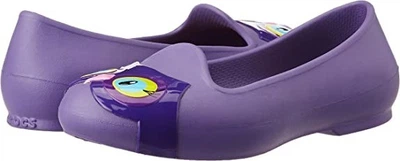 Кроксы crocs для девочки 24 г. фиолетовые с принтом