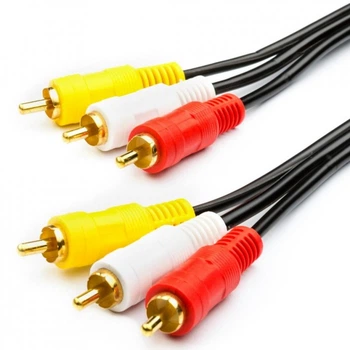 Кабель мультимедийный 3xRCA M to 3xRCA M 0.8m Atcom (10808)
