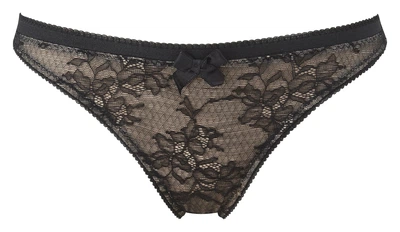 Трусики Gossard Retrolution 8516 стрінги вінтажні мереживні M Black (5053014073046)