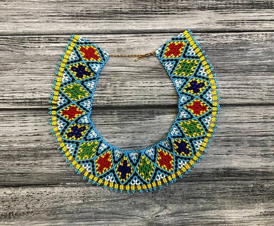 Традиционная украинская силянка из бисера HatynkaUA Necklace ожерелье ручной работы (SUN999_32)