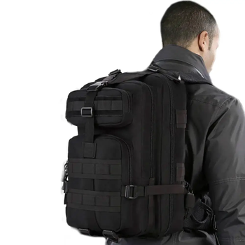 Армейский тактический рюкзак M07 45л (50х30х20 см), Черный
