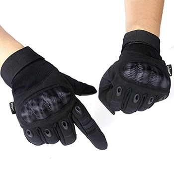 Тактические перчатки с закрытыми пальцами, Черный, M