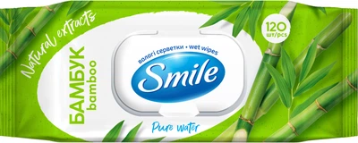 Упаковка вологих серветок Smile Daily Бамбук&nbsp;з&nbsp;клапаном 120&nbsp;шт&nbsp;(42224950)