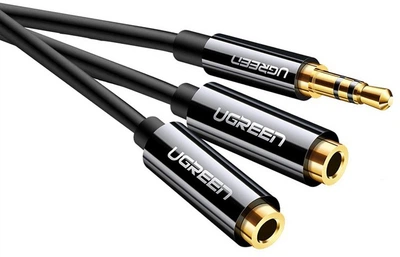 Кабель UGREEN AV134 3.5mm M - 2x3.5mm F Audio Splitter 20 см Black (20816)