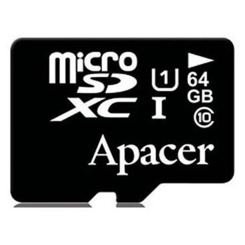 Карта памяти Apacer microSDHC 64GB Class 10 UHS-I (AP64GMCSX10U1-RA)