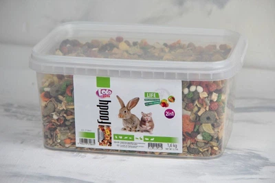Lolo pets Корм для хомяков и кроликов овоще-фруктовый микс 1,6кг 71063