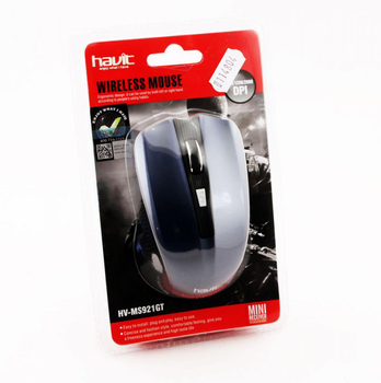 Мышь беспроводная Havit HV-M921GT, Blue, USB, 2.4GHz, 800/ 1200/ 2000 dpi, до 10 м, (6950676294286)