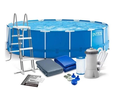 Каркасный бассейн Intex Prism Frame Pool 457 х 122 см, объем 16 805 л от 6-ти лет