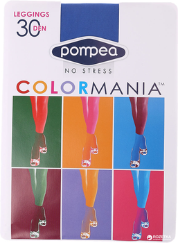 Леггинсы Pompea PM106 30 Den 3/4-M/L Синие (200643461)