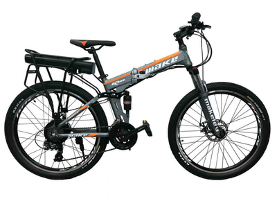 Електровелосипед складаний МАКЕ 36V 12Ah 500W 26" рама 17", сіро-помаранчевий (SEM36V12AH500SO)