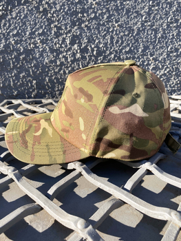 Тактическая Кепка мультикам ВСУ, Бейсболка multicam с оливковым трезубцем, Летняя армейская кепка регулируемая