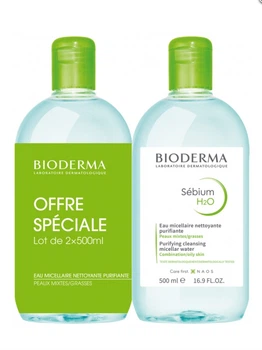 Мицеллярный лосьон для лица Bioderma Sebium H2O, 500 мл Набор из 2 штук