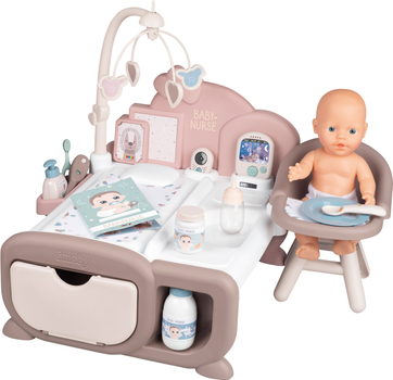 Ігровий центр Smoby Toys Baby Nurse Кімната малюка з кухнею, ванною, спальнею та аксесуарами (220376) (3032162203767)