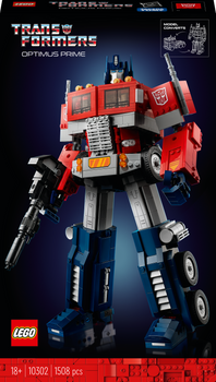 Zestaw klocków LEGO Icons Optimus Prime 1508 elementów (10302)