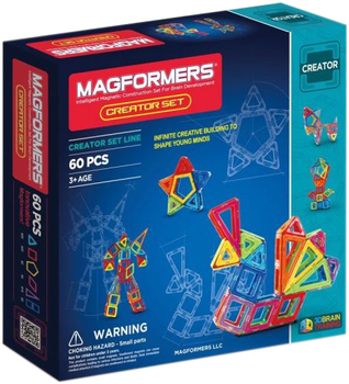 Klocki magnetyczne Magformers Twórca 60 elementów (703006) (8809134366769)