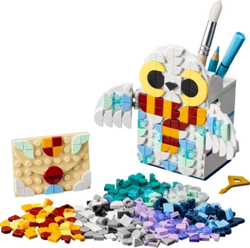 Zestaw klocków LEGO DOTs Hedwiga. Pojemnik na długopisy 518 elementów (41809)