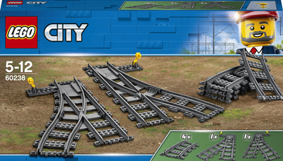 Zestaw klocków LEGO City Zwrotnice 8 elementów (60238)