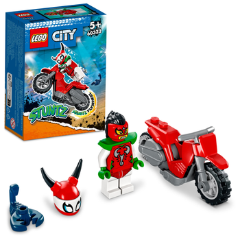 Zestaw klocków LEGO City Stuntz Motocykl kaskaderski Brawurowego Skorpiona 15 elementów (60332)