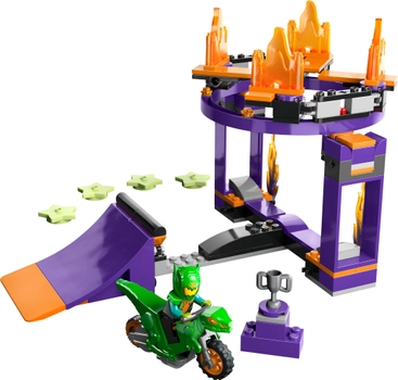 Zestaw klocków LEGO City Stuntz Wyzwanie kaskaderskie - rampa z kołem do przeskakiwania 144 elementy (60359)