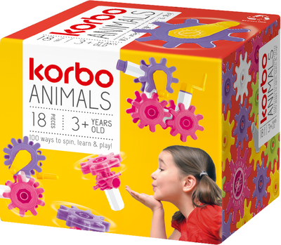 Набір для творчого конструювання Korbo Animals 18 деталей (5906395455393)