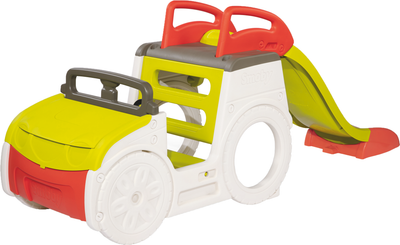 Centrum gier Smoby Toys Samochód podróżnika ze zjeżdżalnią i piaskownicą z efektami dźwiękowymi (7600840205)