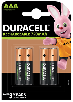 Акумулятор Duracell HR03 (AAA) 750mAh уп. 4 шт (6832571)