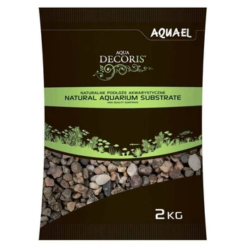 Натуральный многоцветный гравий для аквариума зернистостью 5-10 мм AquaEL Natural Aquarium Substrate 5-10 mm 2 кг (5905546209748)