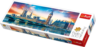 Puzzle Trefl Big Ben i Pałac Westminsterski, Londyn, 500 elementów panoramicznych (29507)