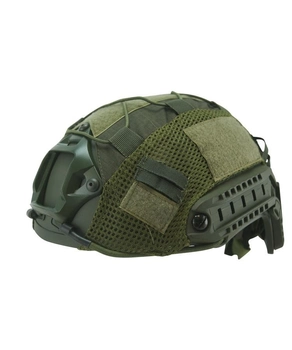 Чохол на шолом KOMBAT Tactical Fast Helmet COVER Uni оливковий (kb-tfhc-olgr)