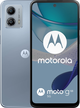 Мобільний телефон Motorola Moto G53 4/128GB Arctic Silver (PAWS0039PL) (без зарядного пристрою)