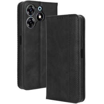 Чехол-книжка Deexe Retro Style для TECNO Spark 10 Pro - Black