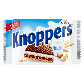 Вафлі Knoppers з шоколадом та лісовим горіхом 5 шт 125 г