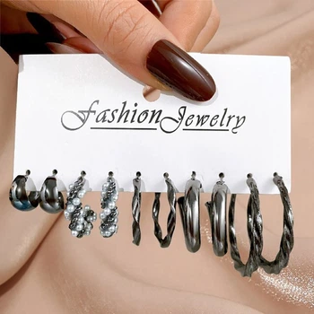 Набір біжутерія сережки з медичної сталі TRENDY Earrings 5446921 213