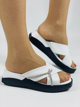 Женские шлепанцы Evromoda 39 Белый 3006