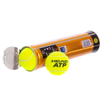 М'яч великий теніс HEAD ATP 570314 METAL CAN 1 шт. діаметр 6.68см вага 58г салатовий