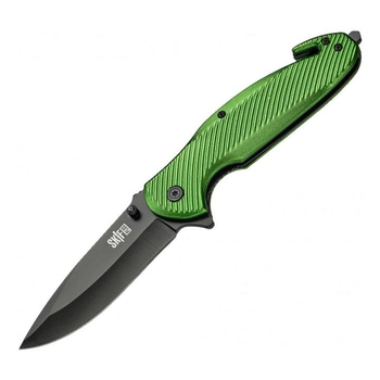Нож складной SKIF Plus Birdy (длина: 210мм, лезвие: 90мм, черное), зеленый