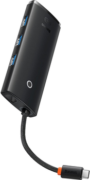 USB-хаб Baseus Lite Series 5-Port Type-C HUB Docking Station (Type-C to HDMI+3 х USB3.0+PD) Black (WKQX040001)