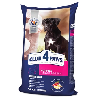 Сухий корм для цуценят Club 4 Paws Premium Large Breed 14 кг - курка
