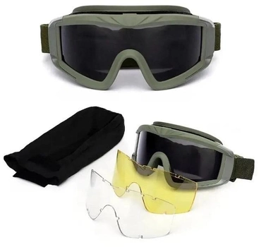 Защитная маска тактическая YAKEDA WQT00587 Олива