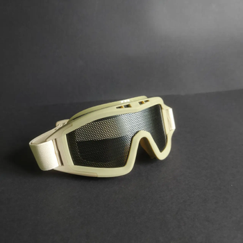 Захистні тактичні окуляри для пейнтболу захист для страйкболу TACTICAL Хакі (5549)