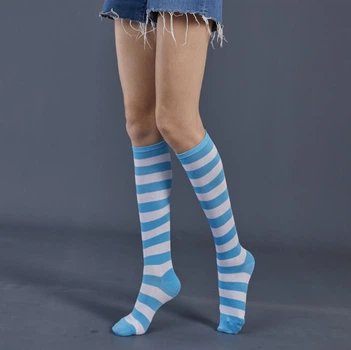 Гольфы Home Socks 35-40 Широкая полоска Бело-голубые