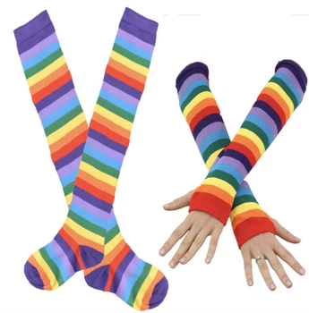 Гетры Руки+Ноги Home Socks 35-40 Радужные Фиолетовые