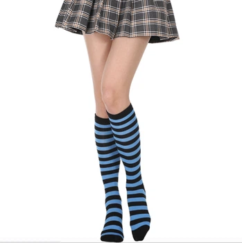 Гольфы Home Socks 35-41 Узкая полоска Черно-голубые