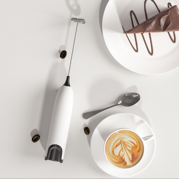 Электрический вспениватель молока Капучинатор Lecot 1501 Milk Frother Бело-чёрный